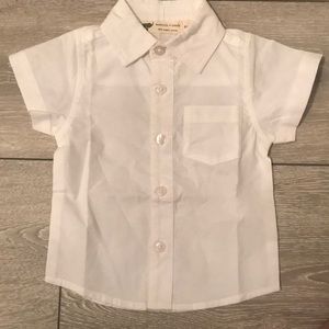 Monica & Andy white button shirt 9-12 month